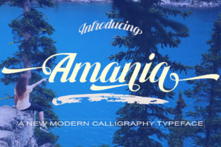 Amania: Stylish Calligraphy with a Varied Baseline