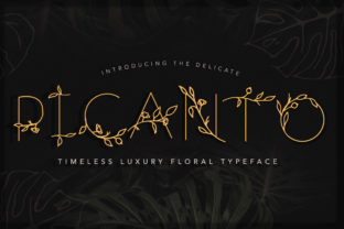 Picanto: A Distinctive All-Caps Floral Font for Purposeful Design