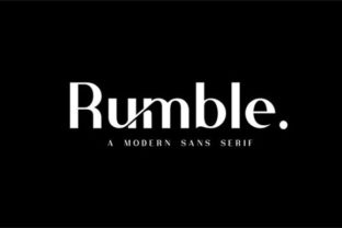 Rumble: An Elegant Sans Serif with Modern Edge